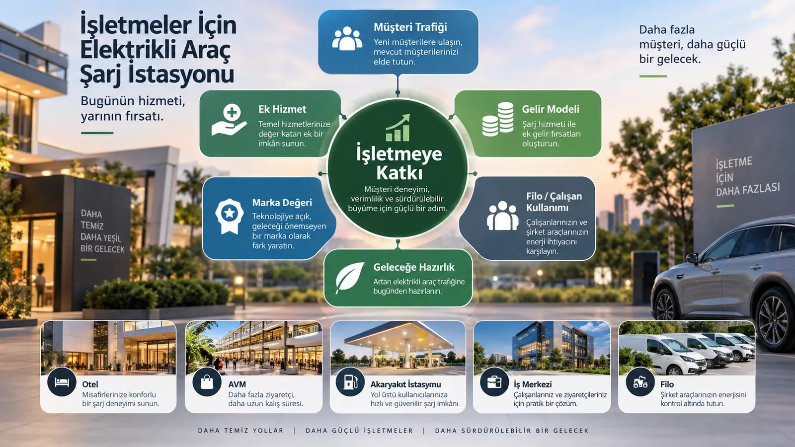 İşletmeler İçin Elektrikli Araç Şarj İstasyonu Kurmanın Avantajları